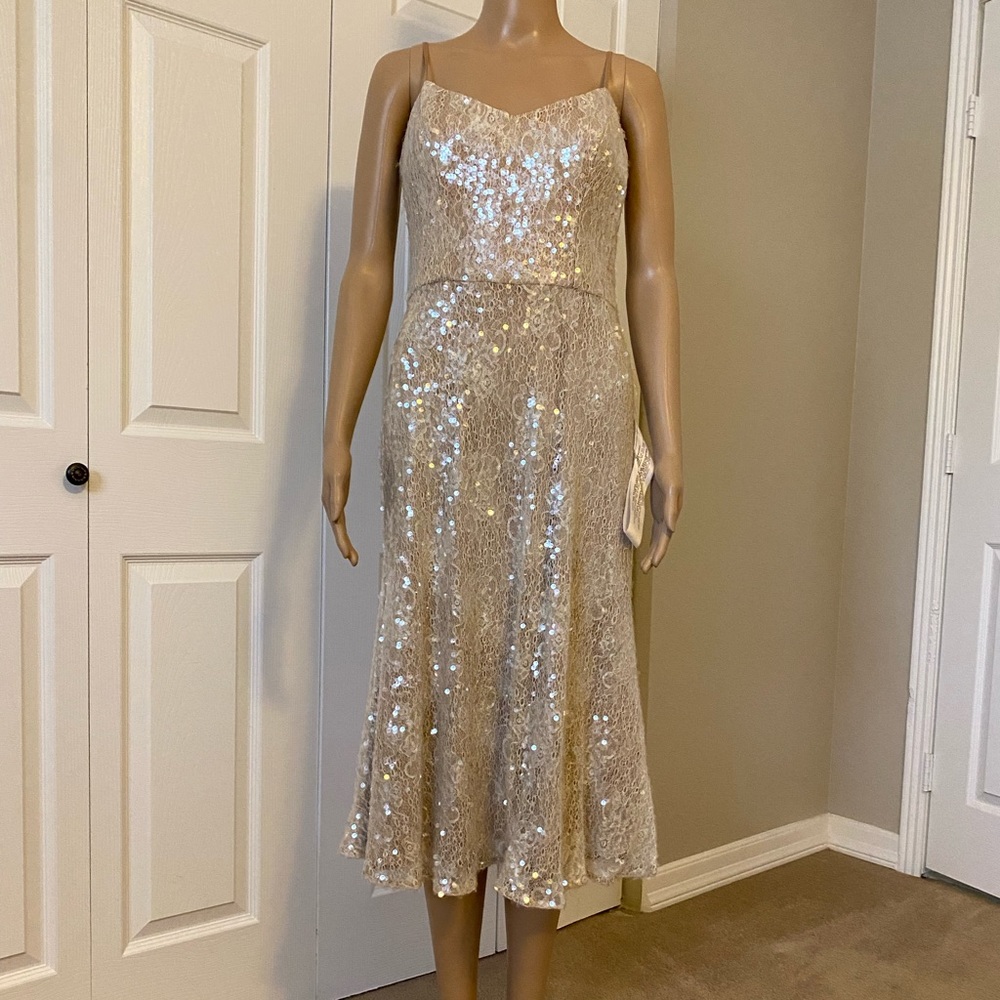 NWT DRESS THE POPULATION Fit & Flare Dress - M - Picture 14 of 14